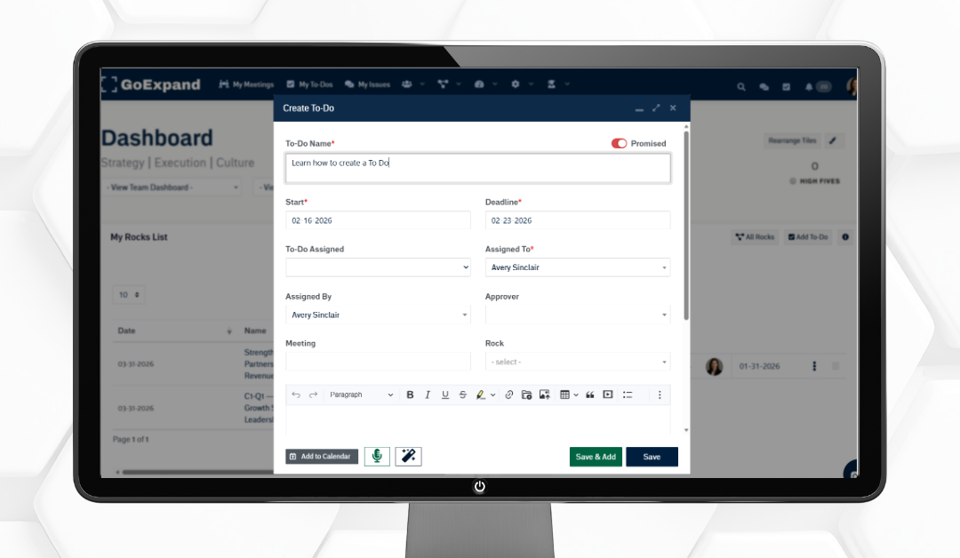 Knowledge Base Express: Create & Manage To-Dos